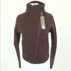 ADIDAS Brown Asymmetrical Zip Jacket, XS, New with tags